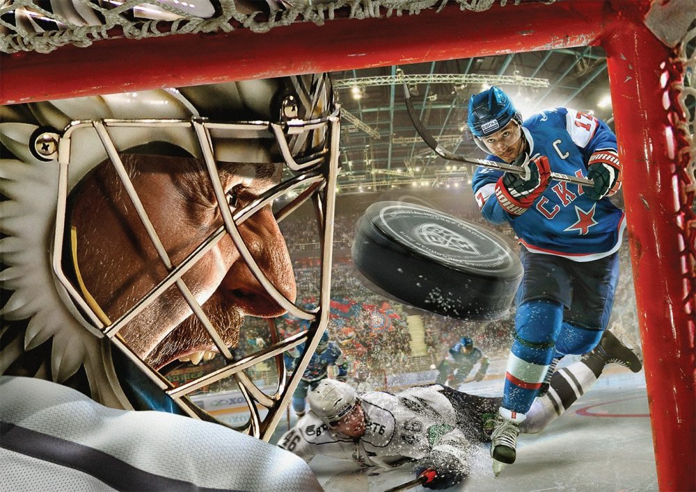 Плакат хоккеисту