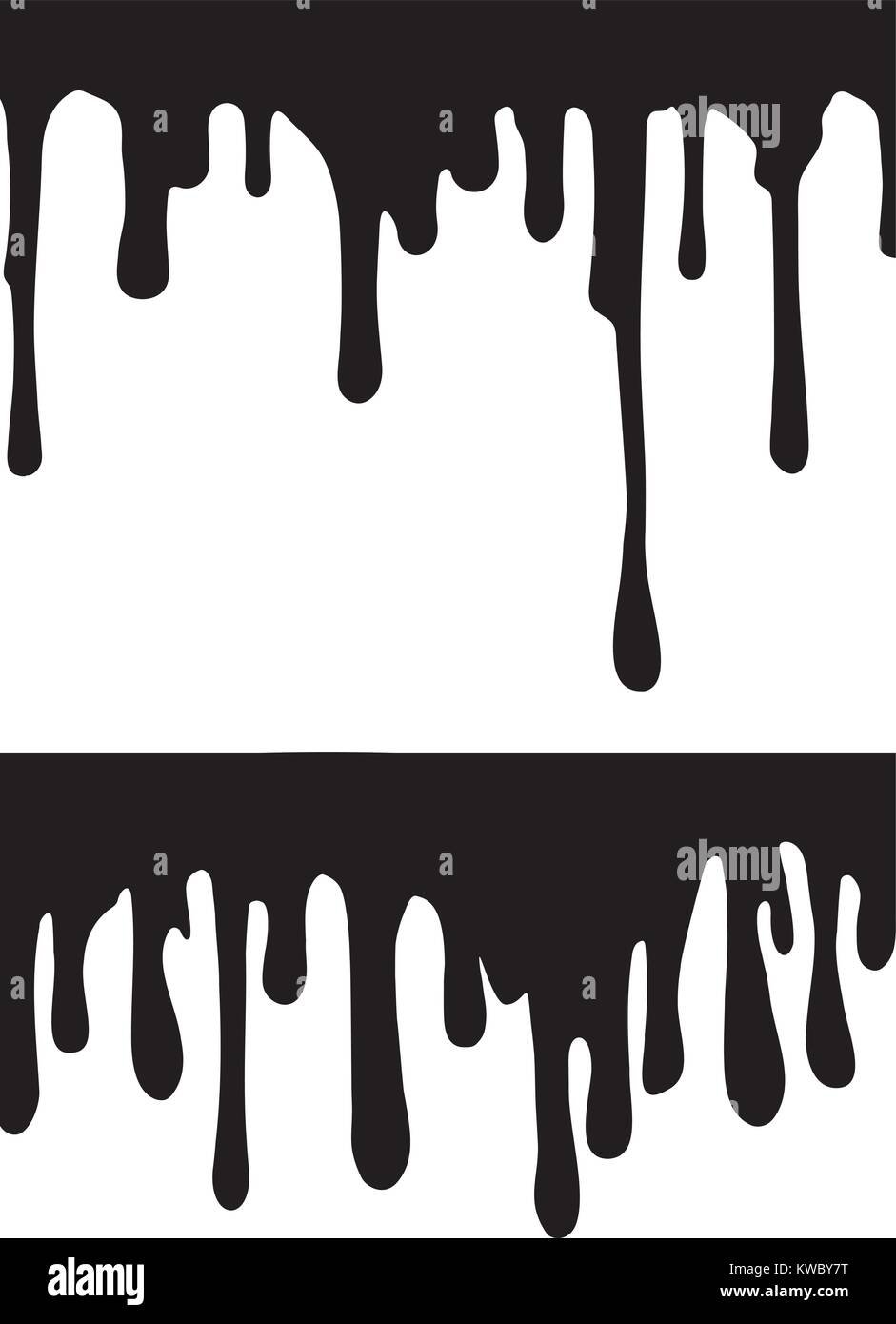 Потеки краски контур