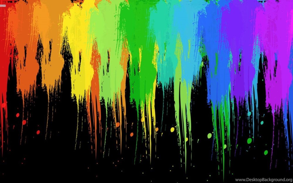 Яркие краски на черном фоне