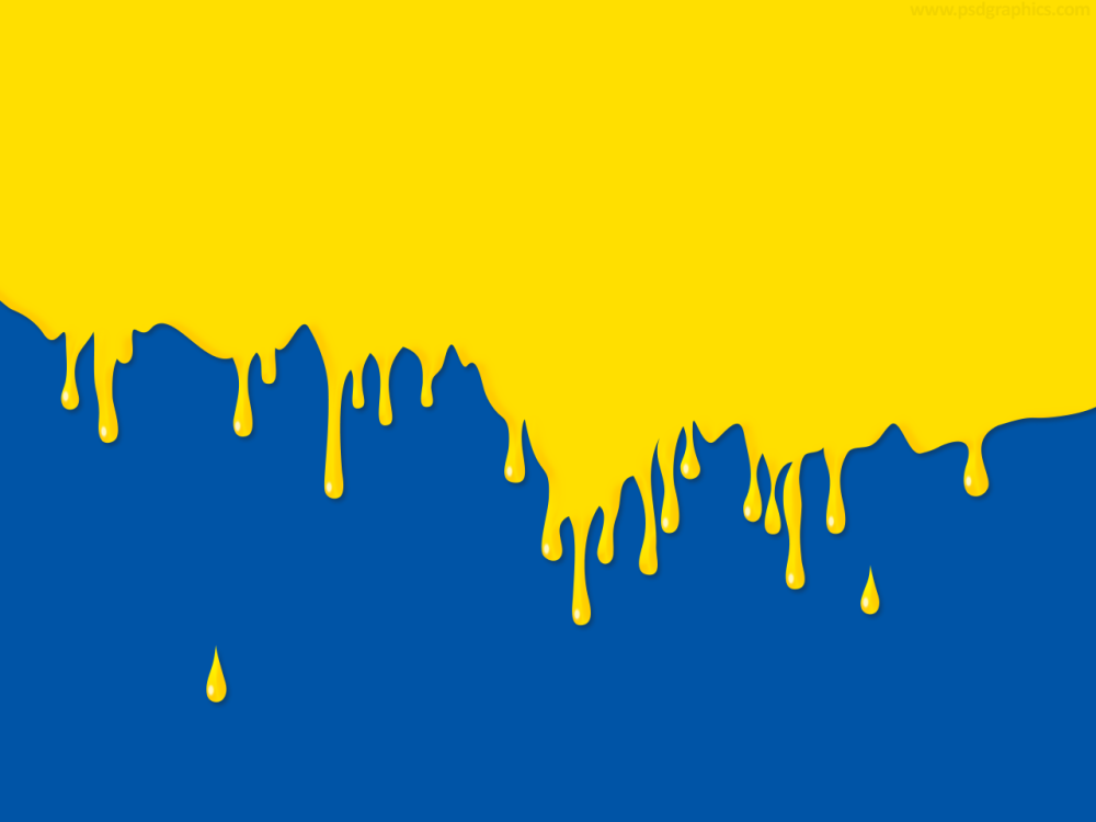 Желтые подтеки краски