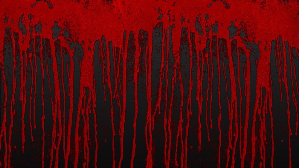 Стекающая красная краска