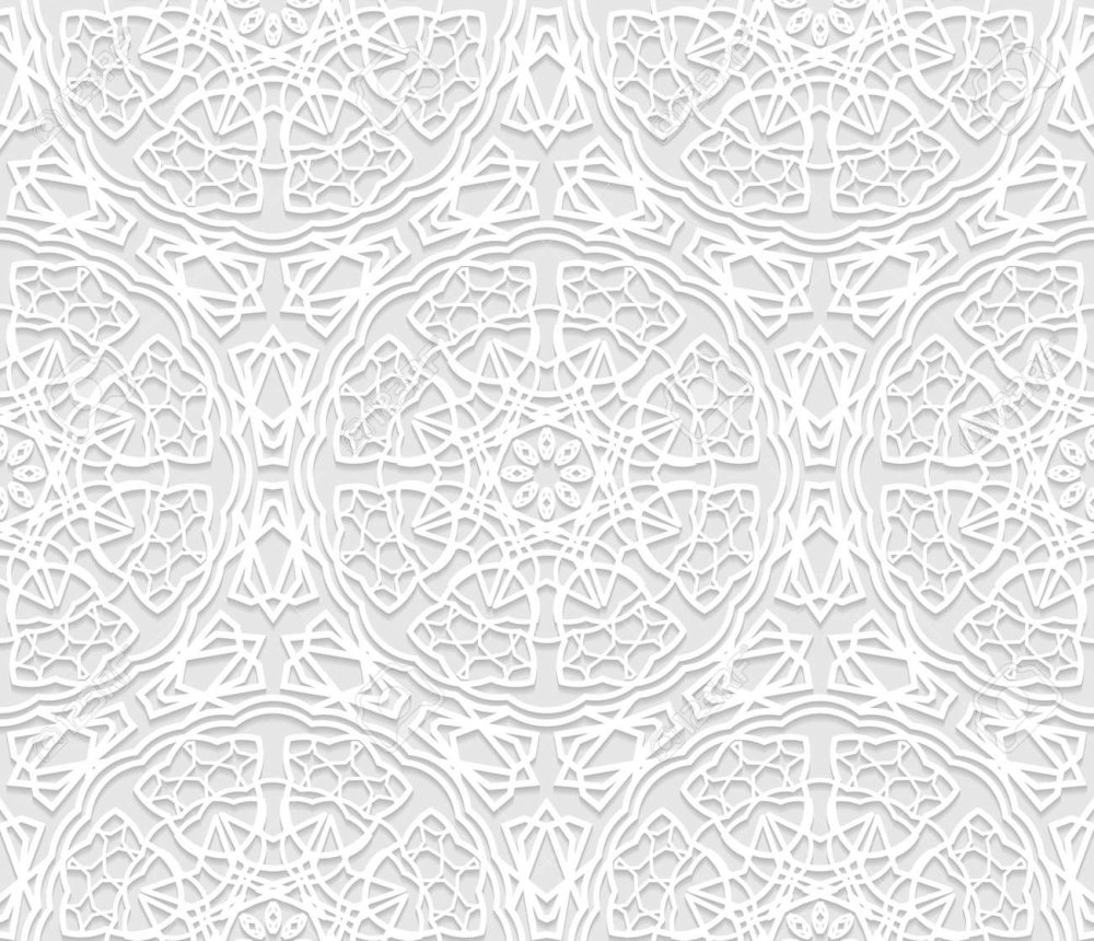 Восточный орнамент белый