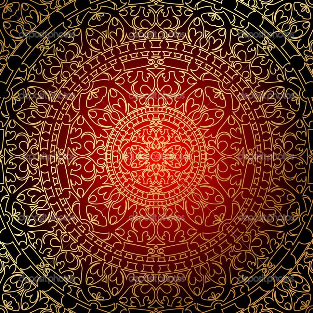 Мандала на темном фоне