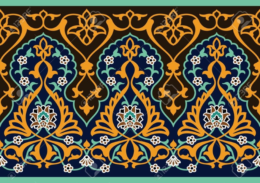 Восточный орнамент два цвета
