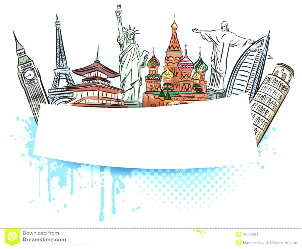 Путешествия по России векторные иллюстрации