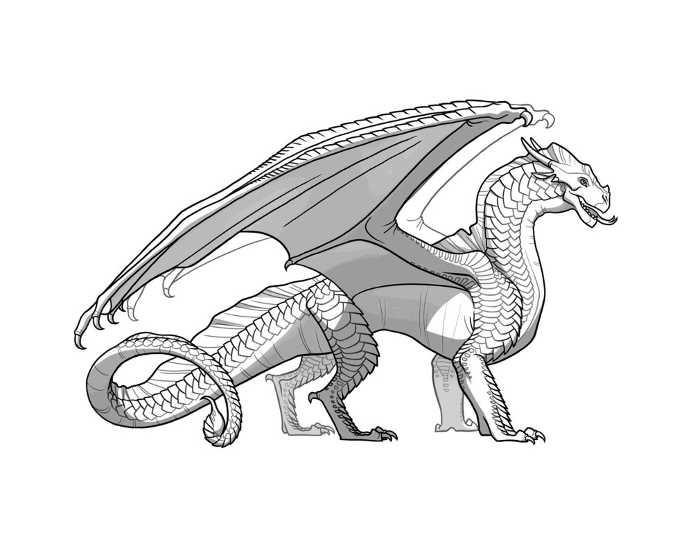 Wings of Fire Rainwing Seawing Hybrid Base