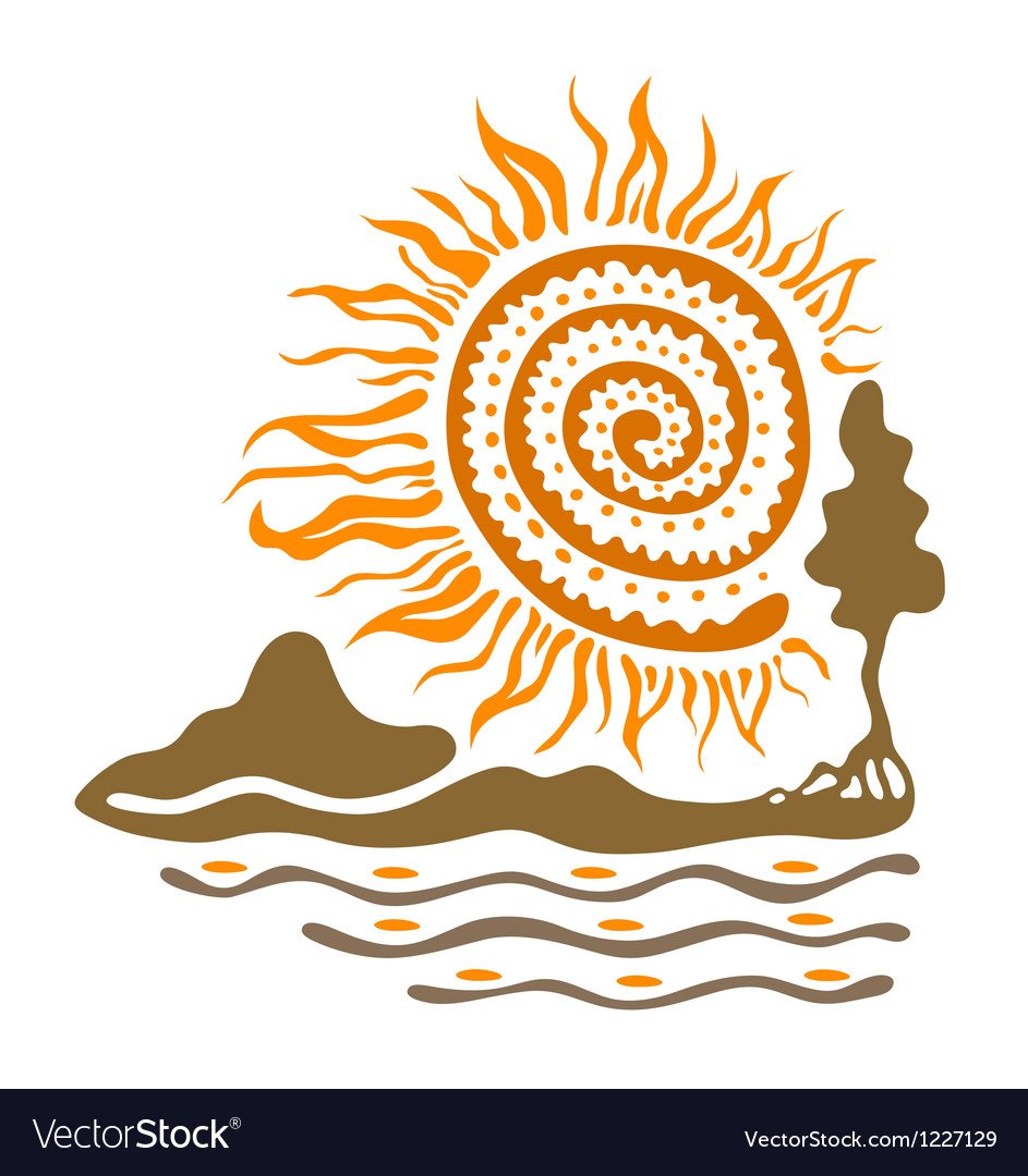 Море солнце вектор