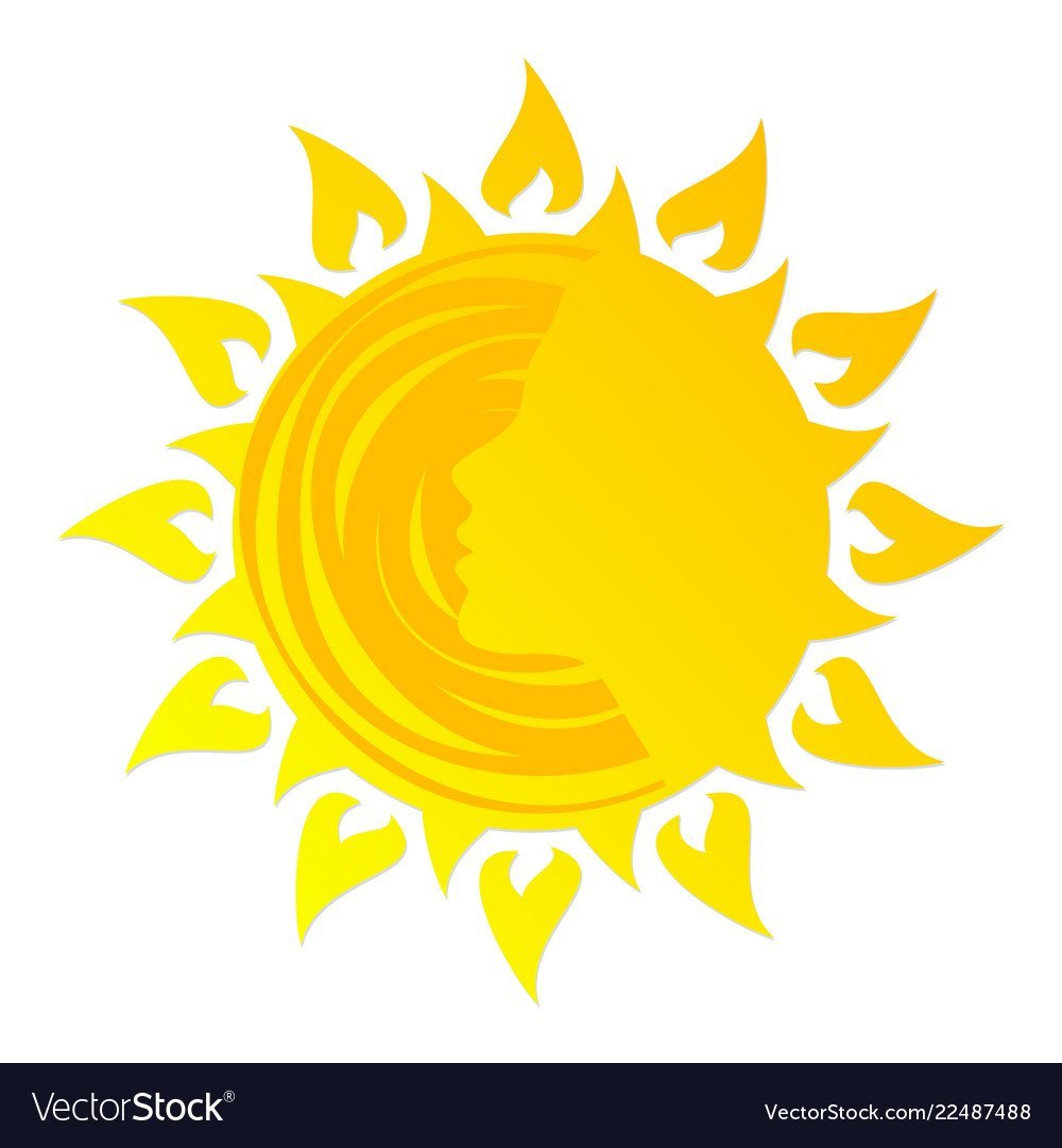 Принт узор солнце