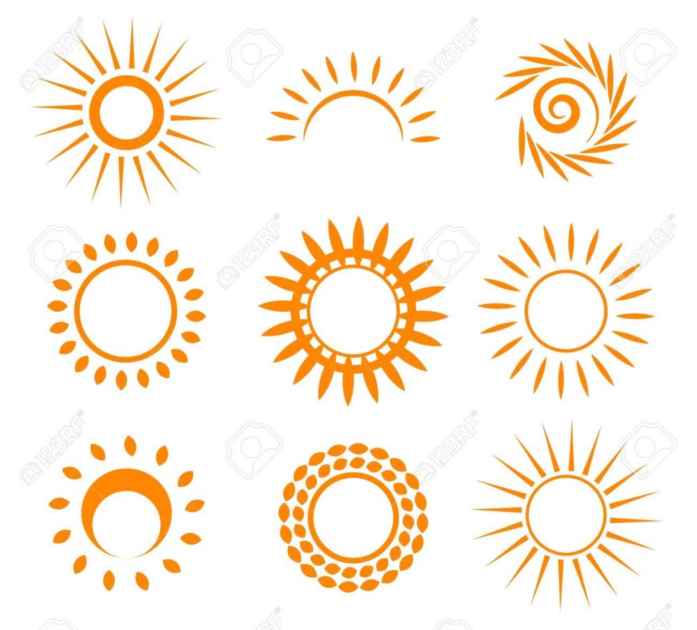 Стилизованное солнце с лучами