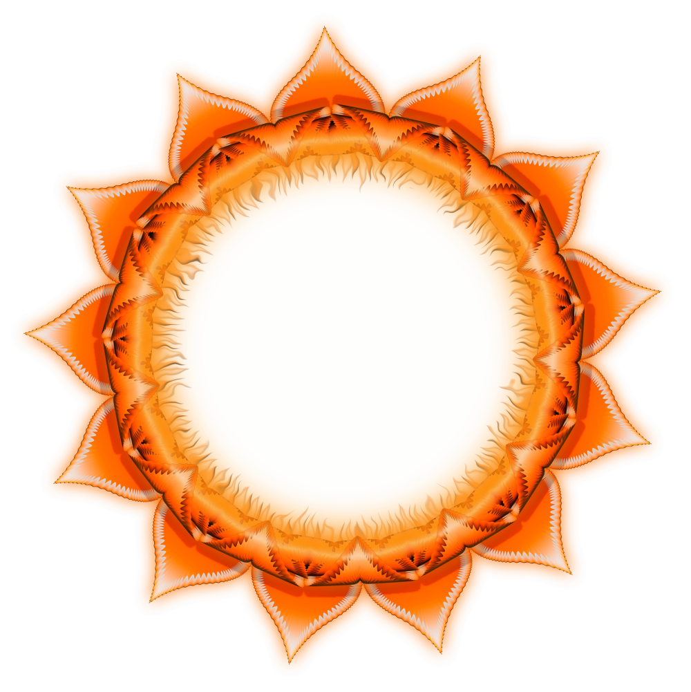 Рамка в виде солнца