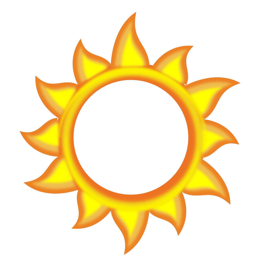 Рамка в виде солнца