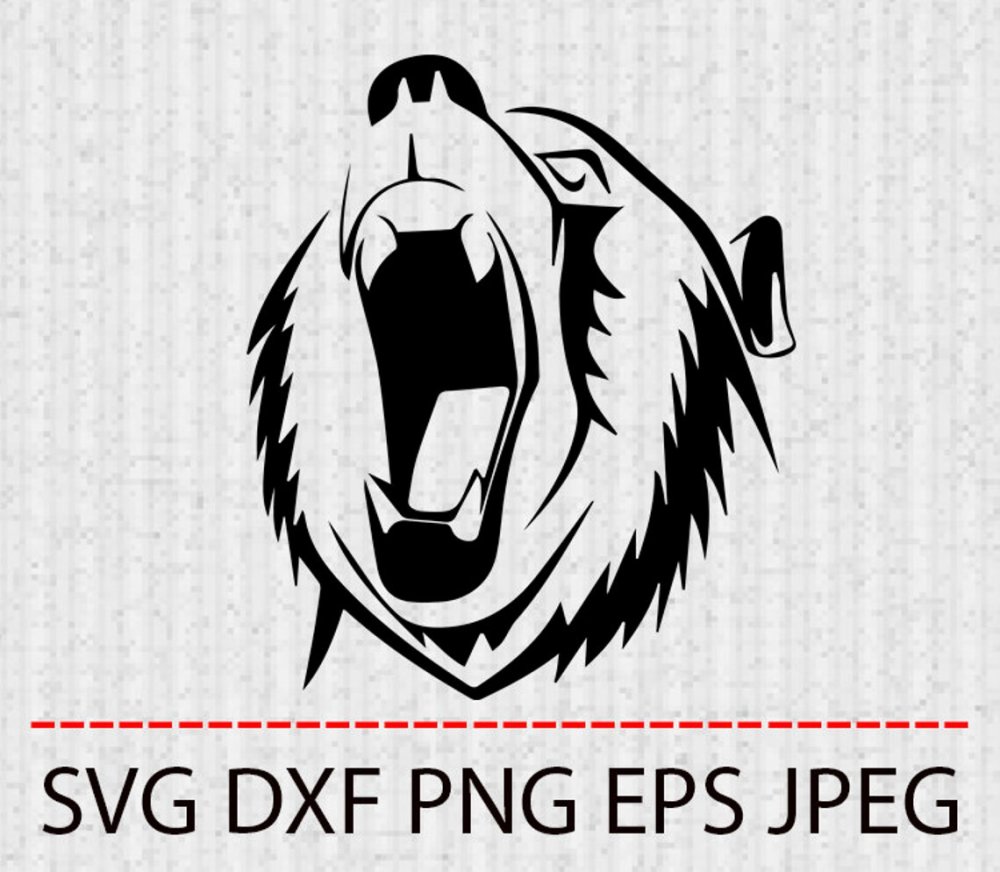 Оскал медведя вектор