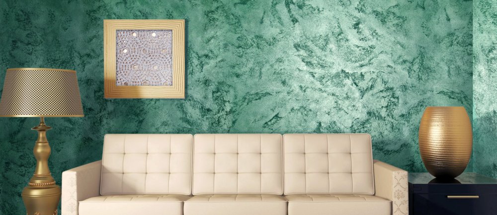 Темно зеленая штукатурка