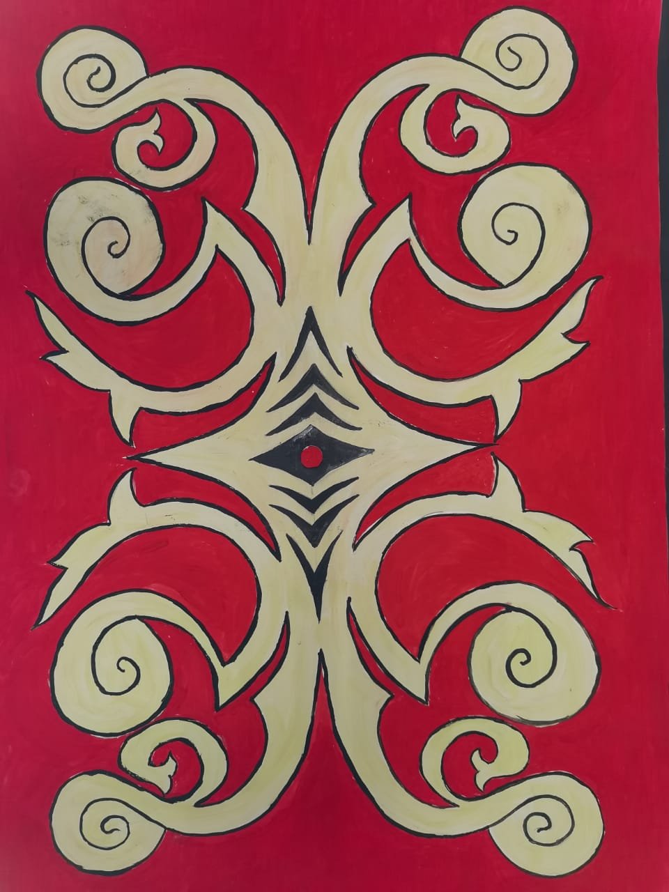 Голубой фон с татарским узором