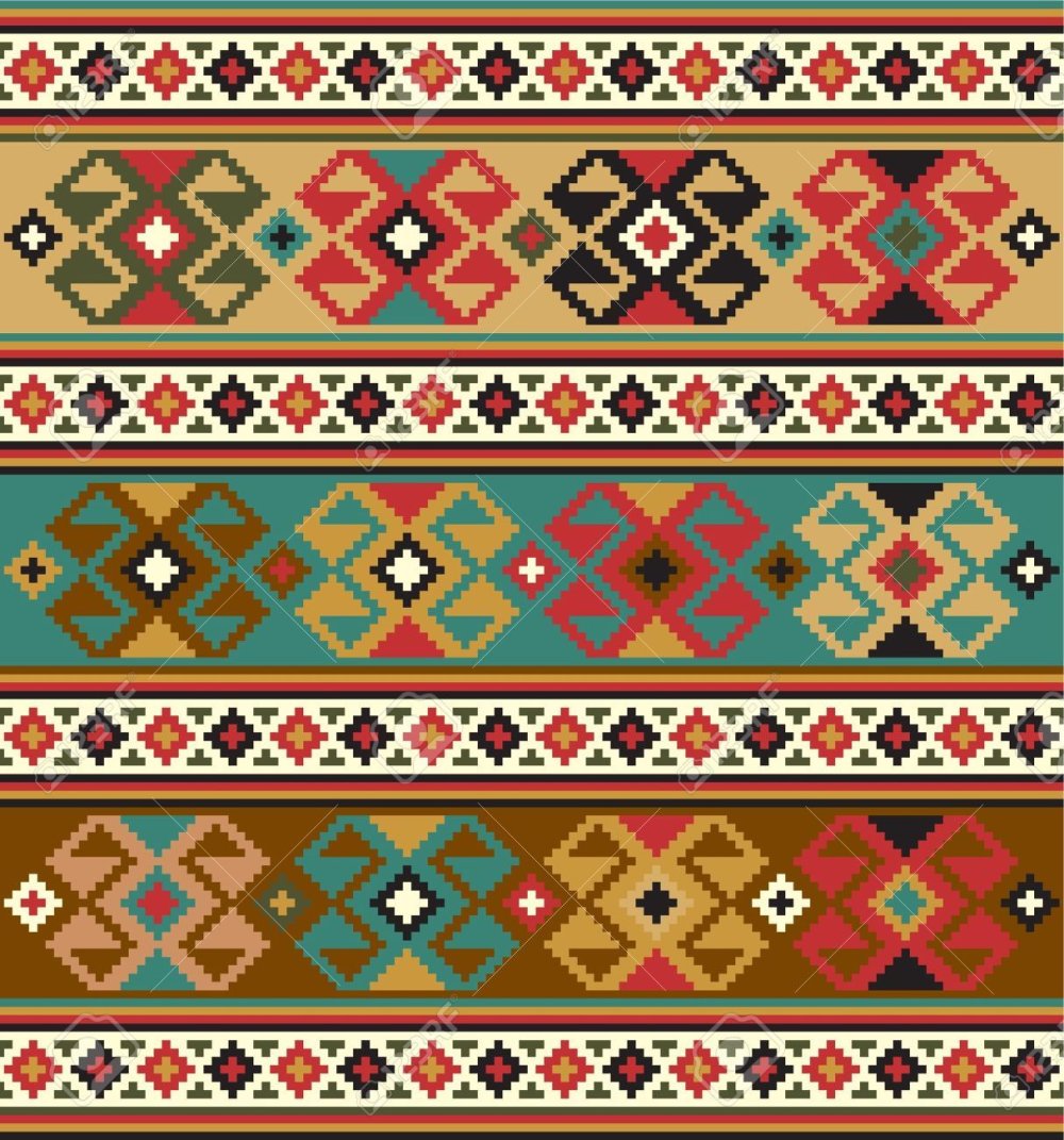 Занавес с национальным орнаментом