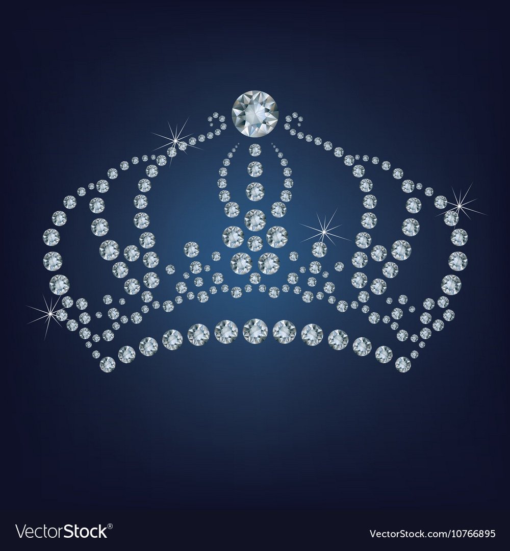 Корона стразами трафарет