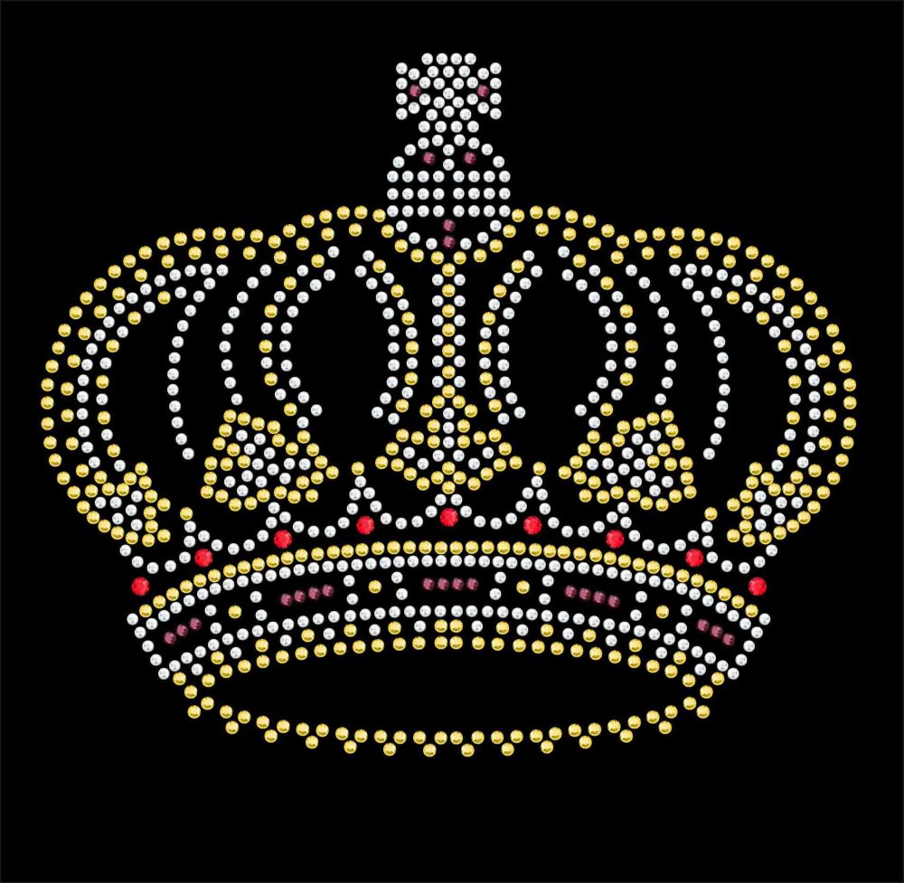 Вышивка корона из страз