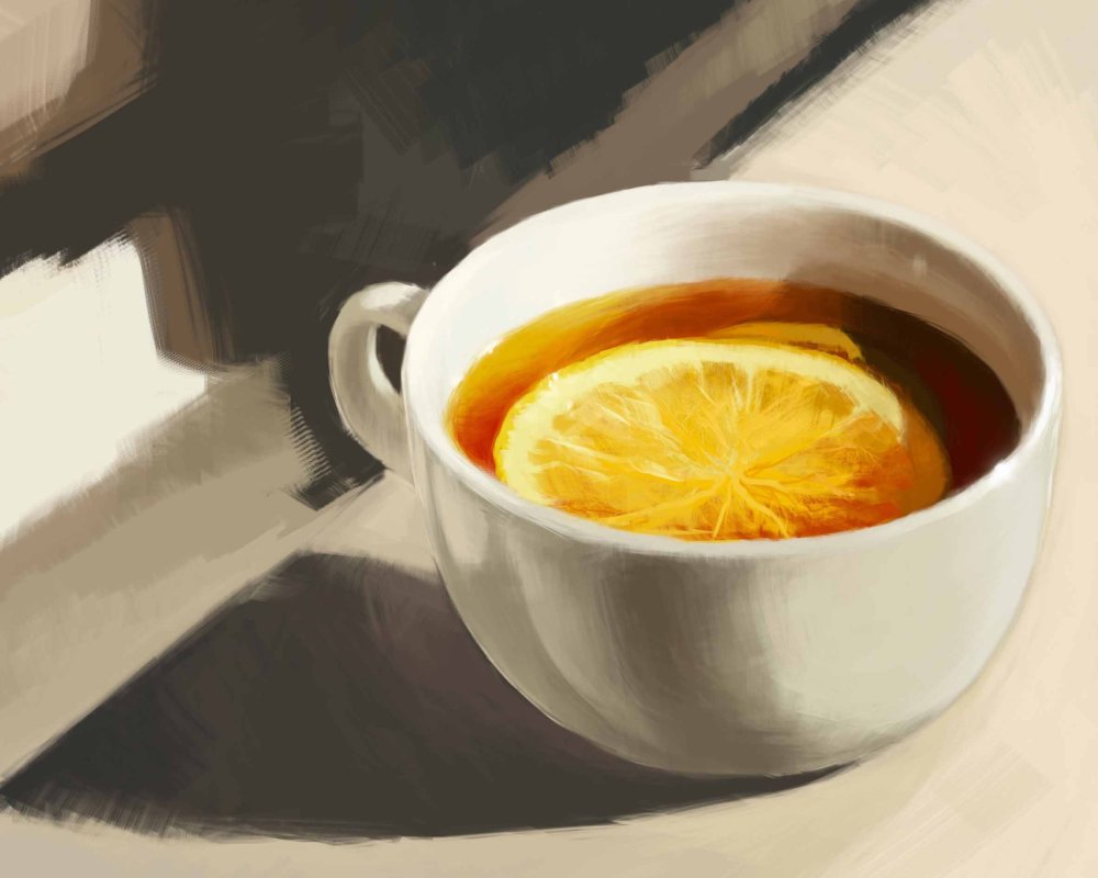 Чай с лимоном Эстетика