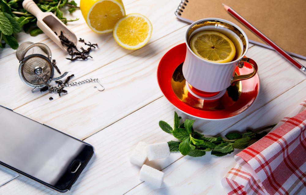 Фон чай на завтрак