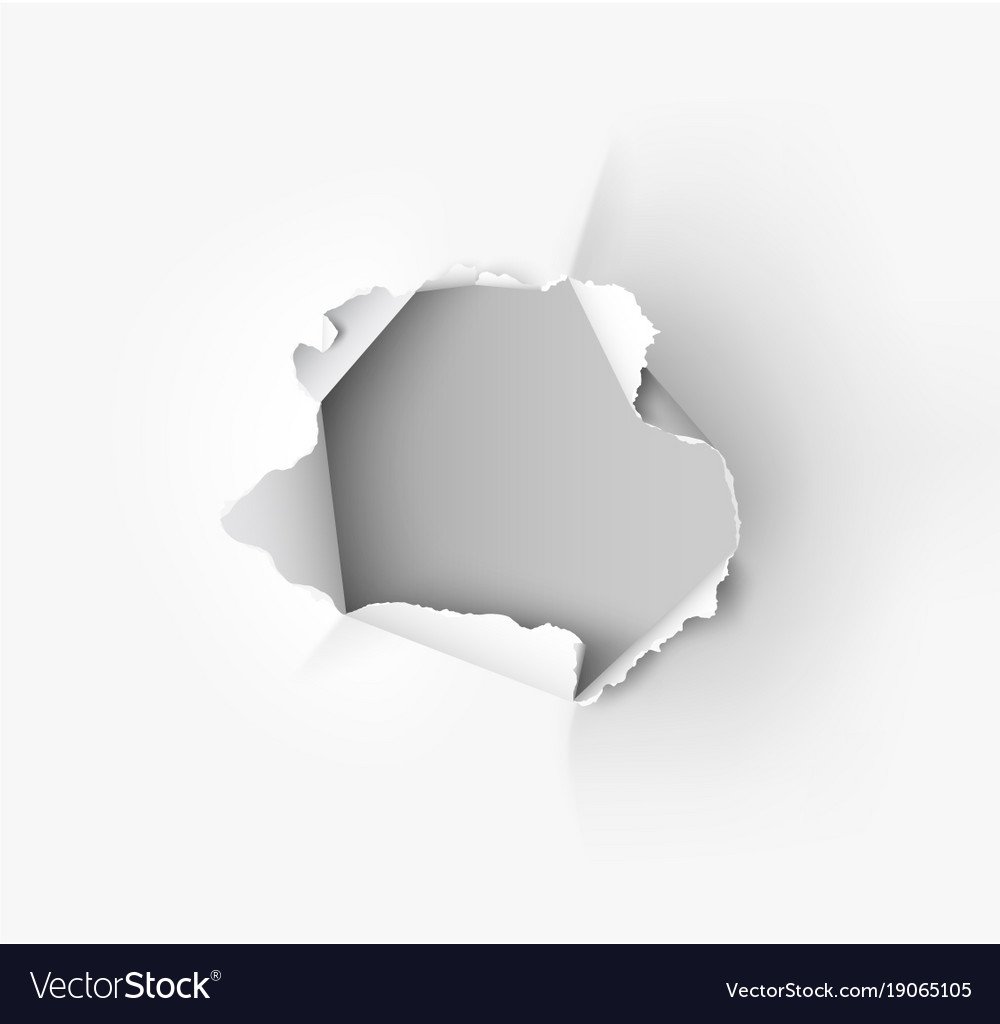 Рваная дыра в бумаге