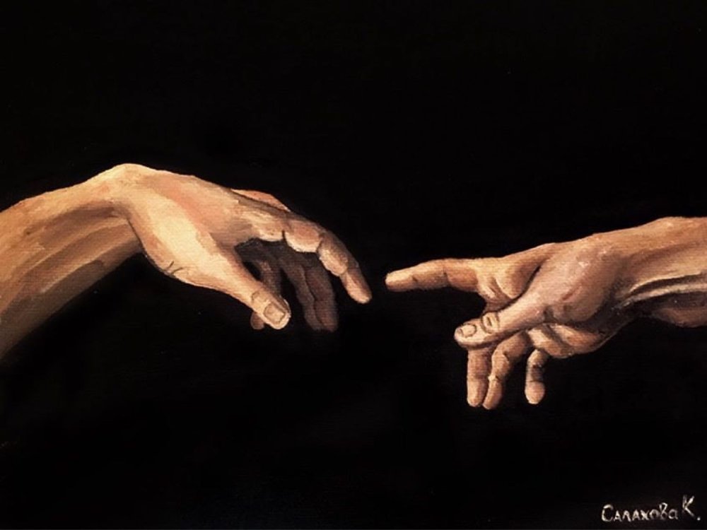 Рука в руке силуэт