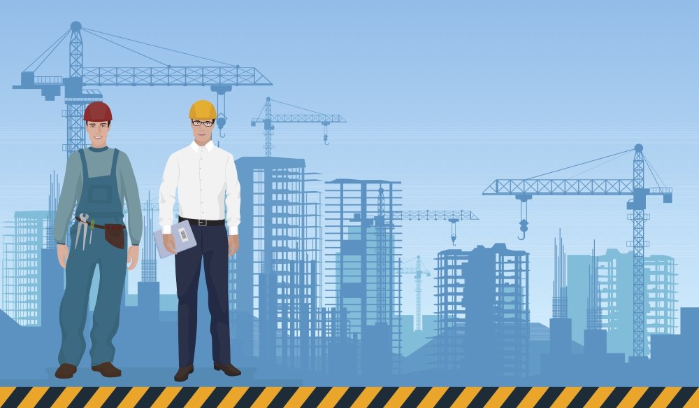 Флэт фон стройка