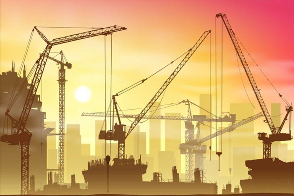 Строительный кран вектор