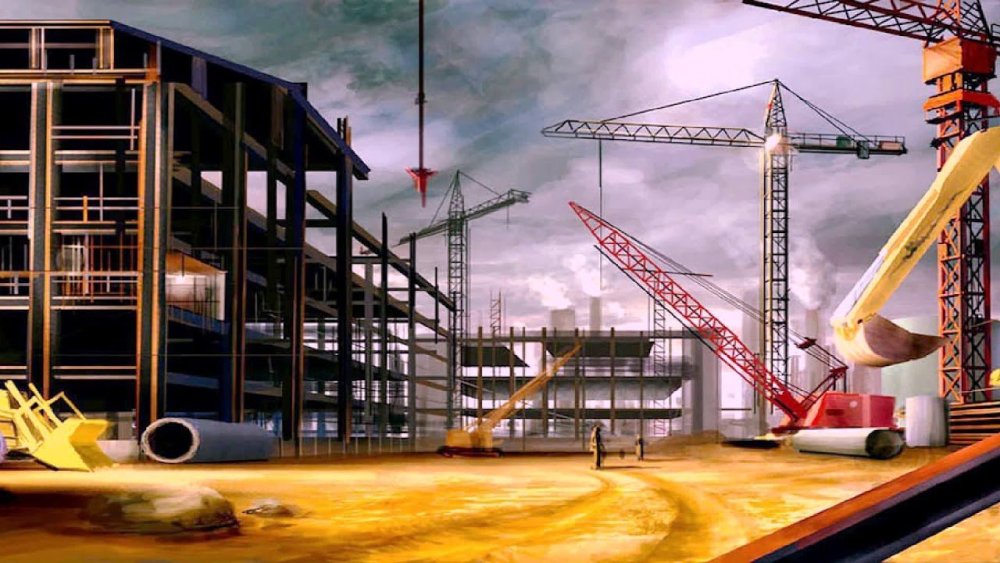 Строительная площадка фон