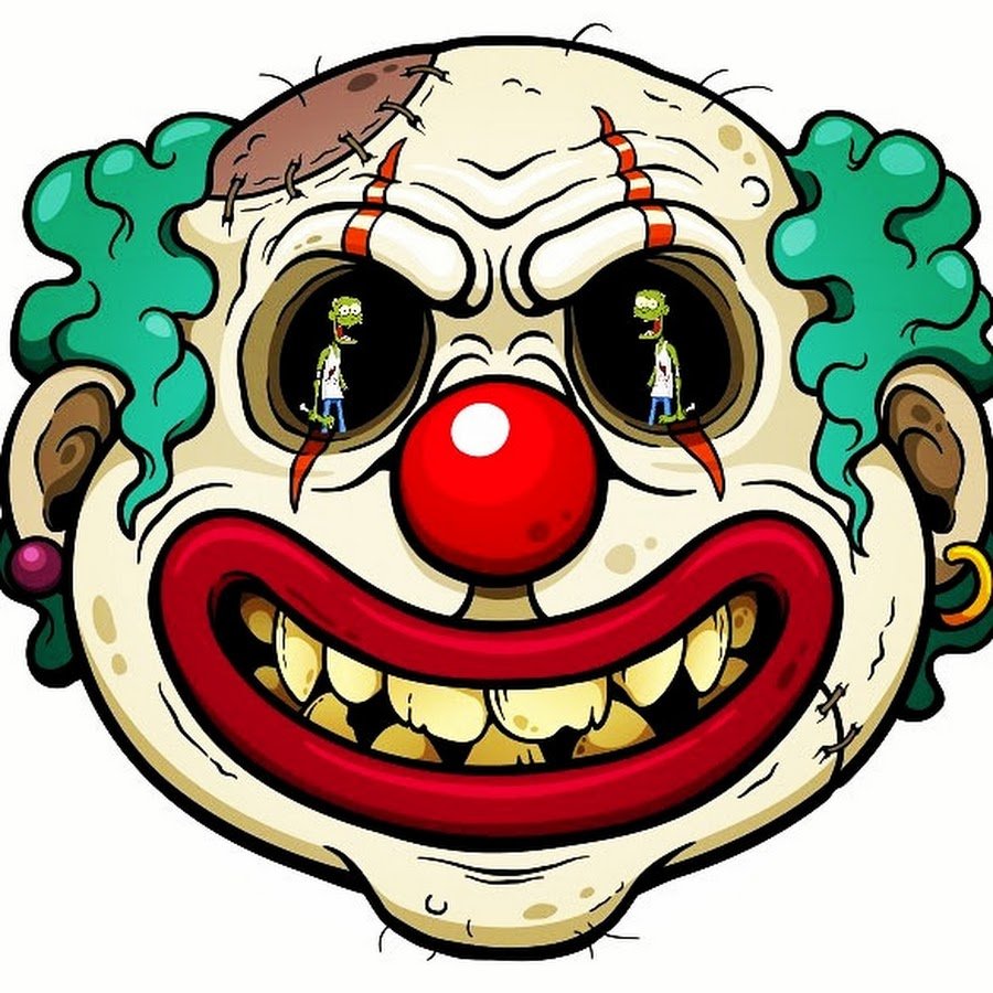 Клоун стикер