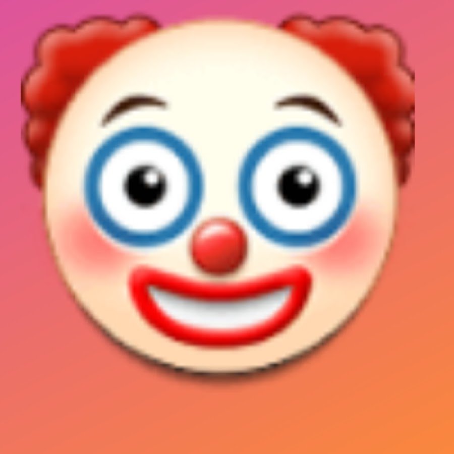 Смайлик в виде клоуна