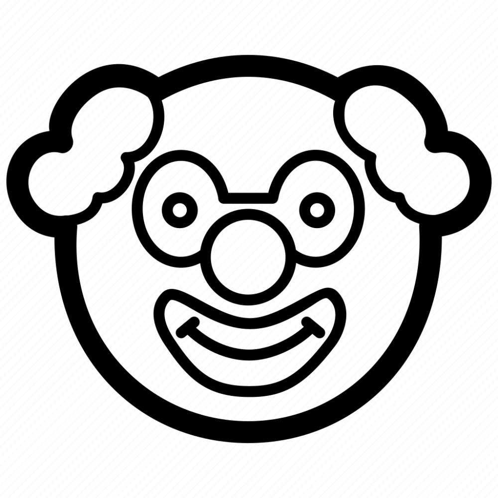 Лицо клоуна смайлик