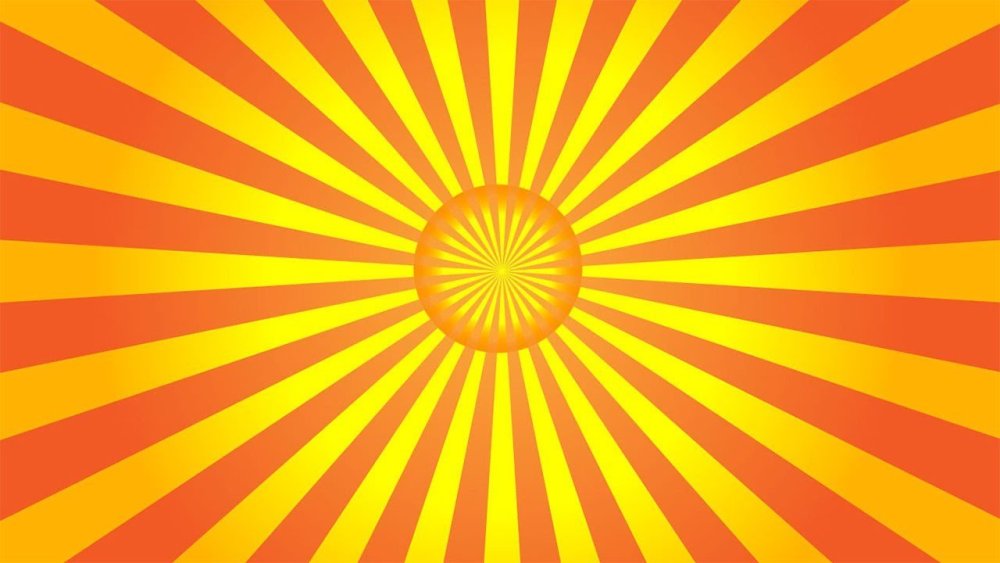 Оранжевый фон с лучами