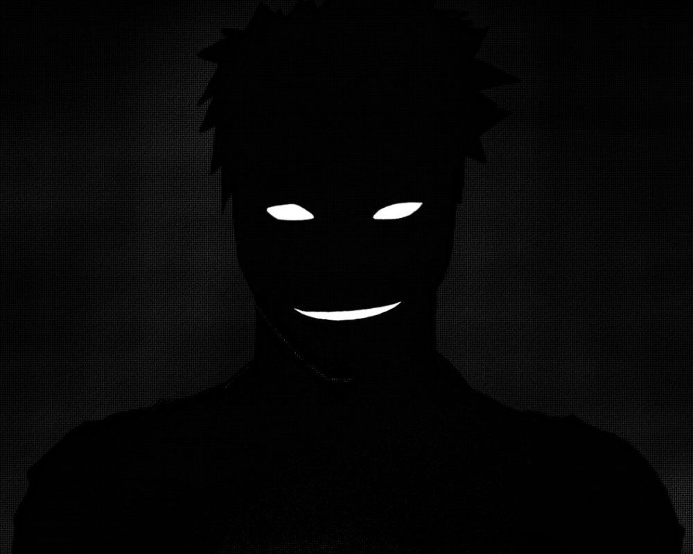 Страшный силуэт в темноте