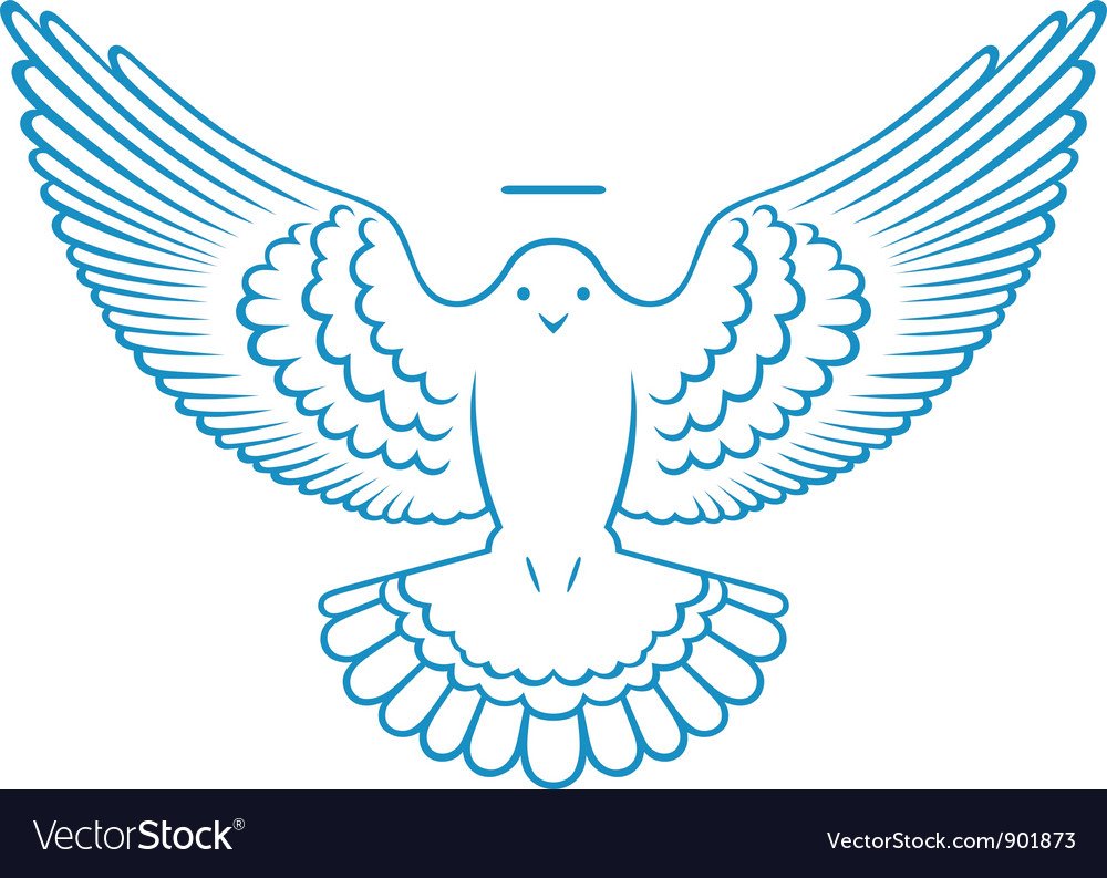 Голубь с крыльями макет