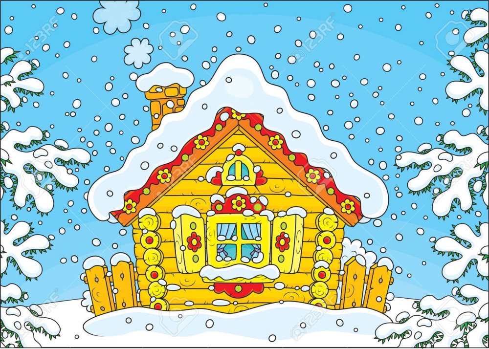 Зимняя избушка для детей