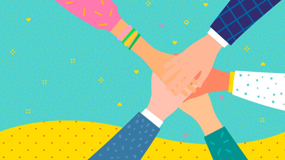 Пиктограмма делать вместе за руку