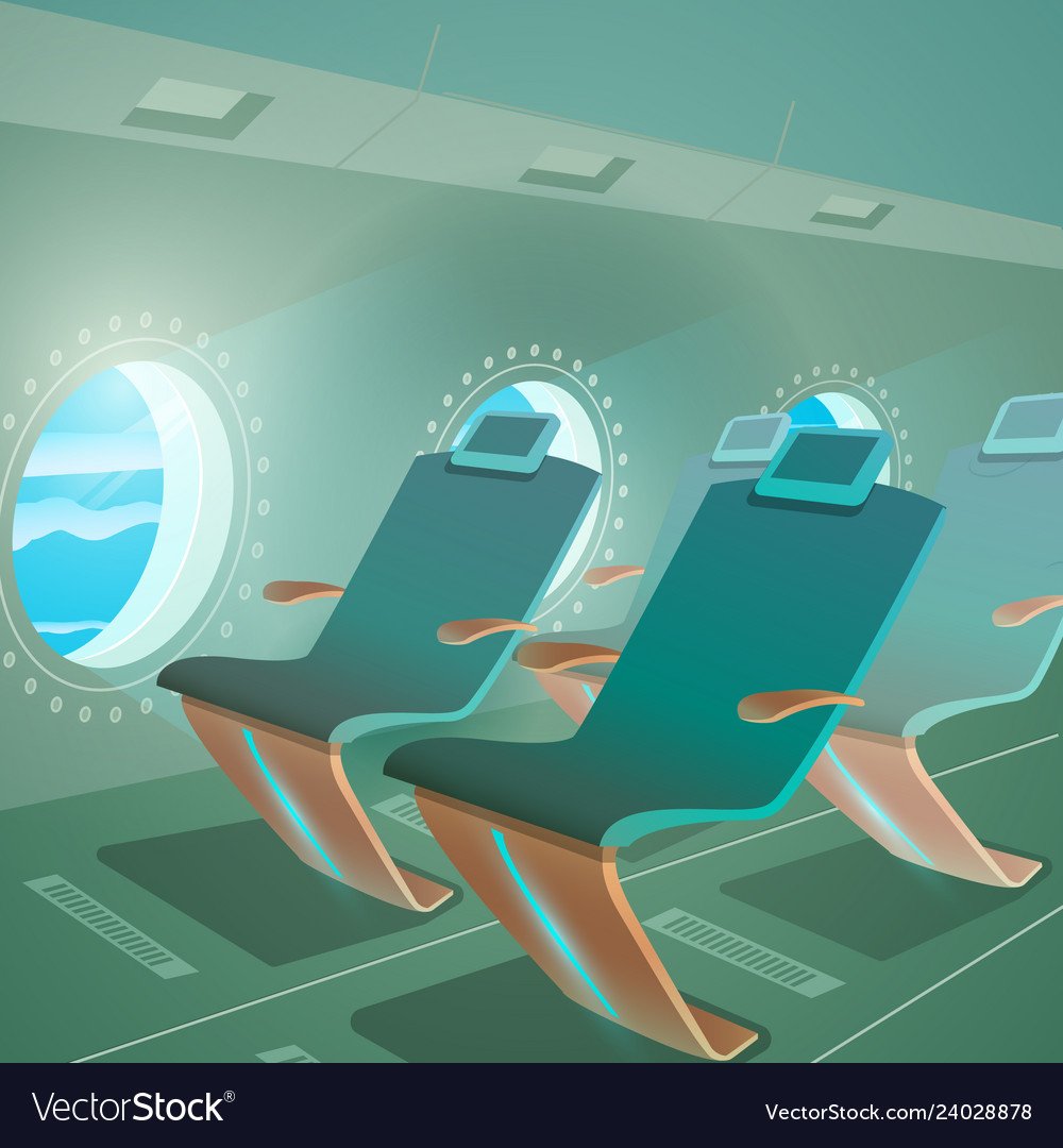 Салон самолета мультяшный