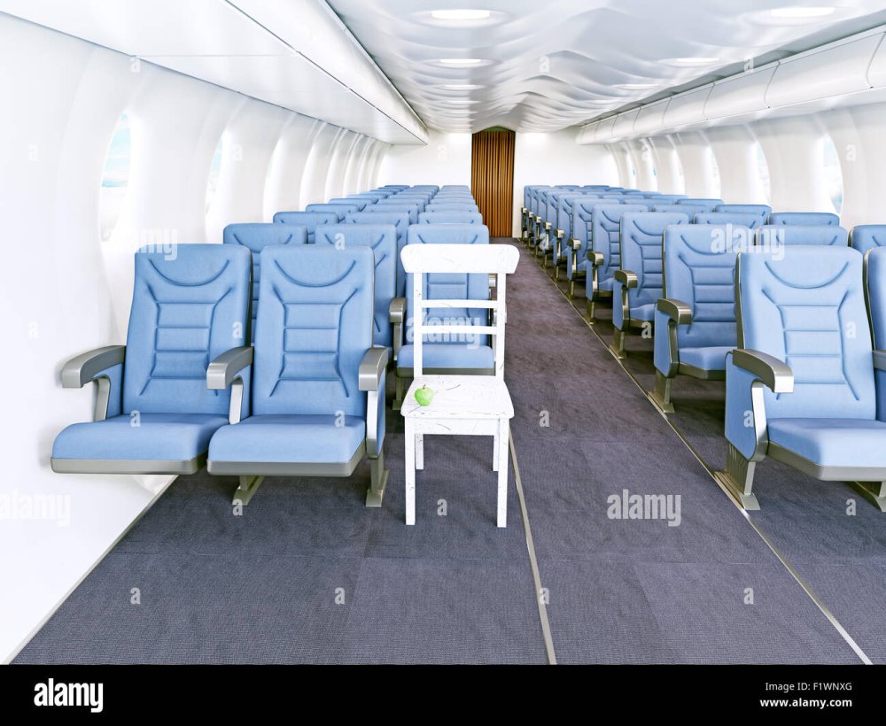 Фон в кресле самолета