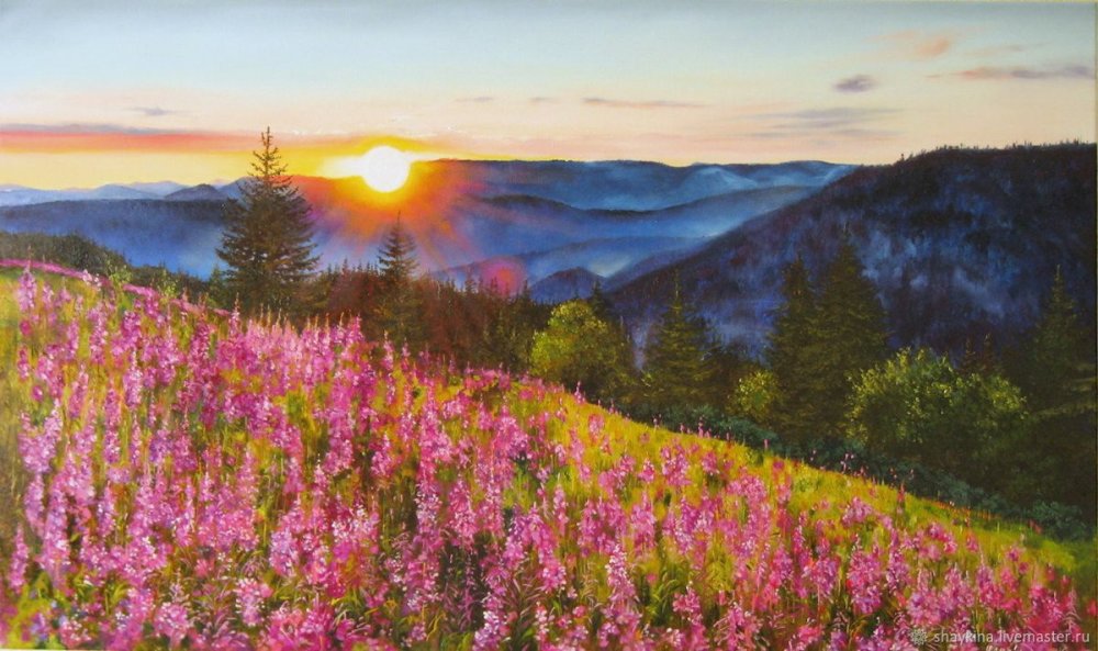 Картина Иван чай цветет