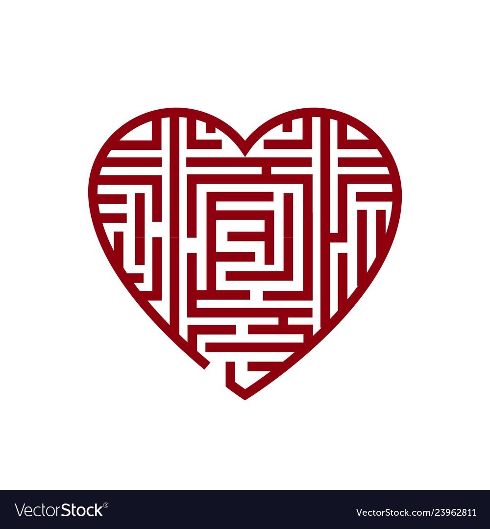 Лабиринт с центром сердцем
