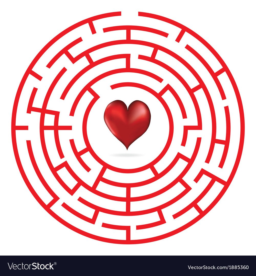 Лабиринт в виде сердца