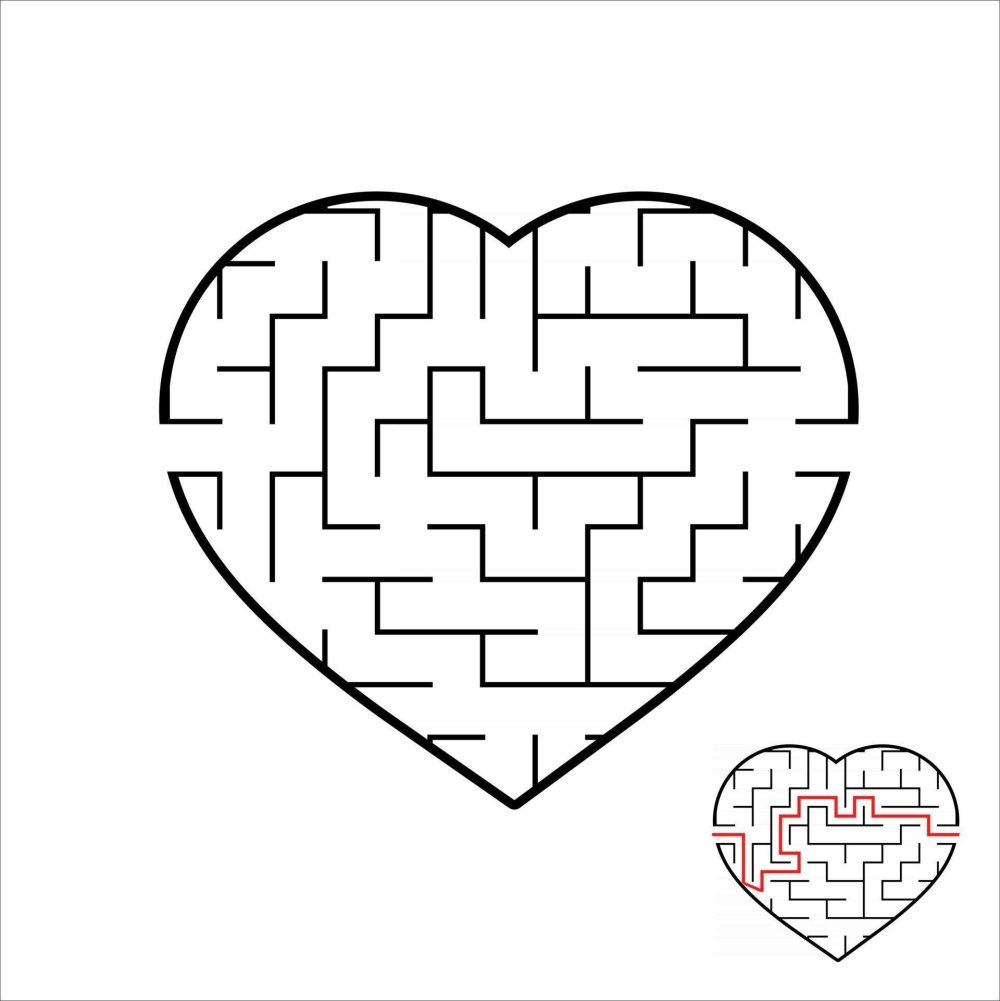 Лабиринт для детей сердце