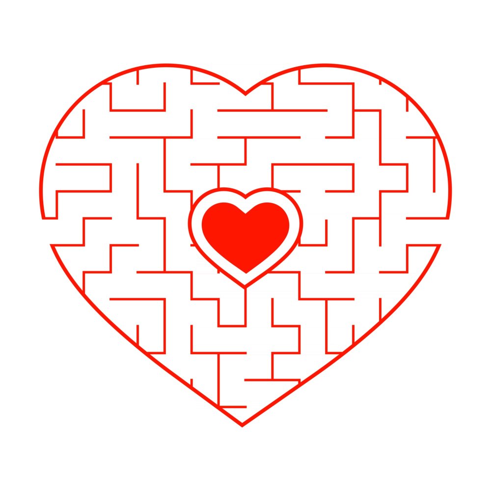 Лабиринт для детей сердце