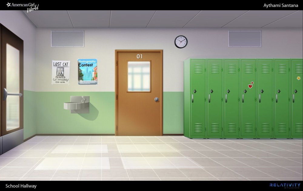 Большой школьный коридор