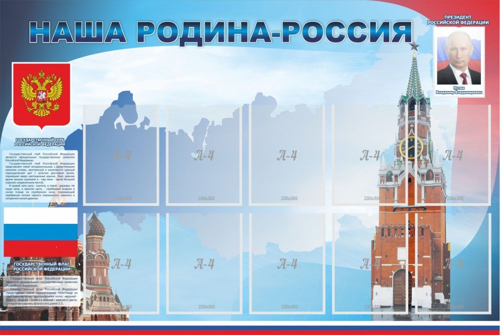 Государственная символика в патриотический уголок