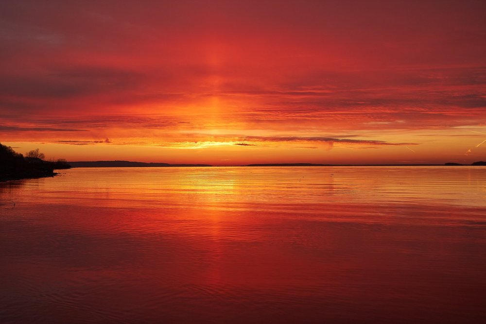 Красный закат фото
