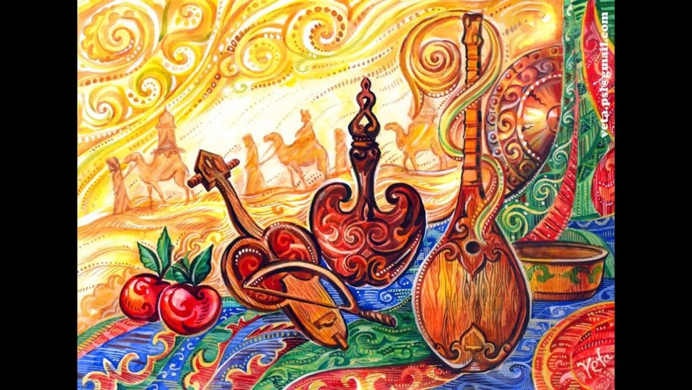 Фон для презентации домбыра