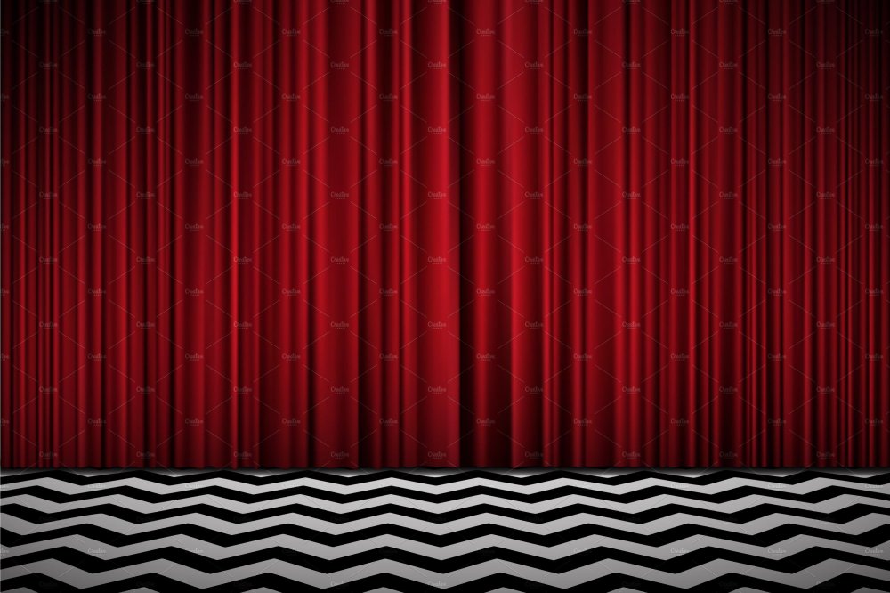 Красные шторы Твин пикс