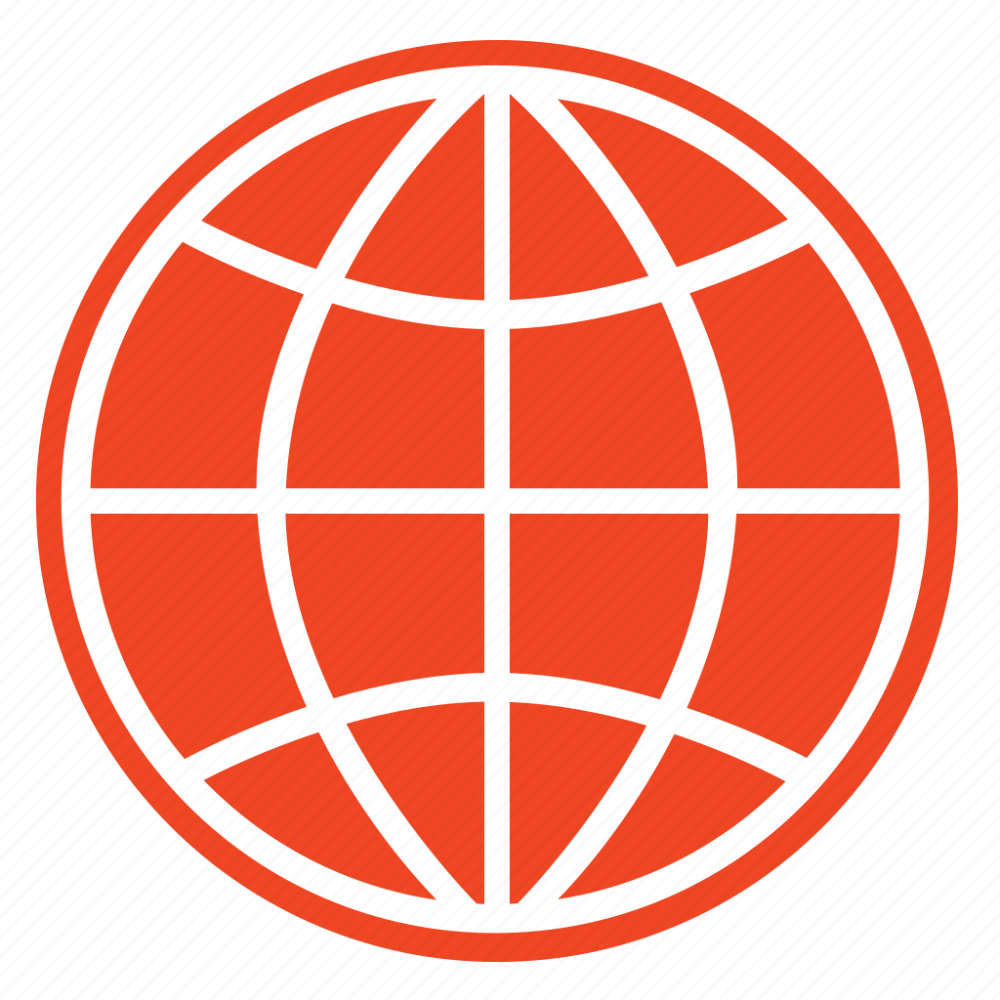 Значок интернет красный