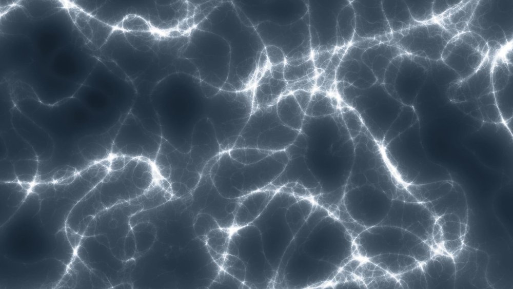 Желтая молния на черном фоне